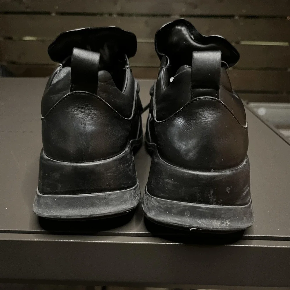 Jil Sander Shoes Mens Size 9 Black Leather Chunky Platform Sole Made In Italy